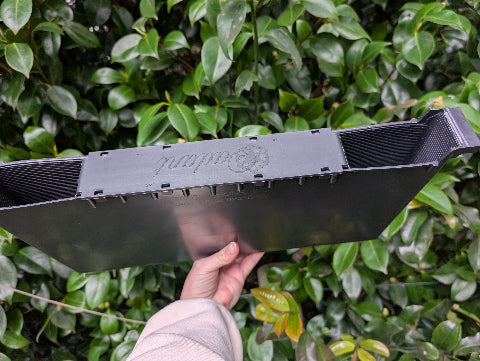 Frame feeder for inside the beehive. holds sugar syrup or other bee nutrition to maintain their health