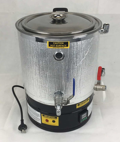 Small double boiler unit suitable for homemaking lip balms, creams and other wax productions. Recommended to use for a single purpose per unit. Turn your wax into amazing products