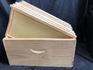 Hive body - Full Depth (DEEP) - 8 frame size with 8x waxed frames All Assembled & READY TO PAINT