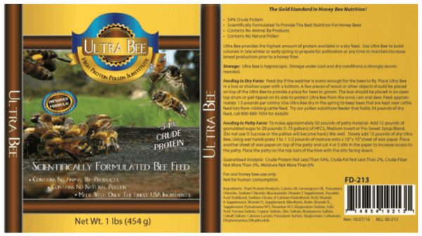 picture of ultra bee honeybee pollen substitute nutrition food for Australia Beekeepers