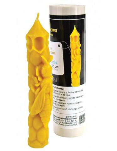 Silicon candle mould - Bee Taper Large candle F018