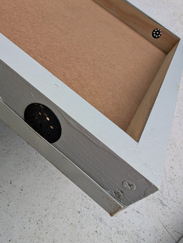 Lid Complete Painted - migratory style - 8 frame size Assembled- inc Vents cream/grey