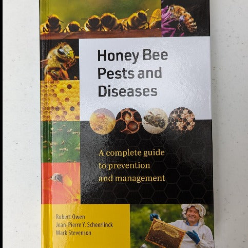 Honey Bee Pests and Diseases is written by Robert Owen and is a fantastic read for beekeepers to identify and managing pests and diseases of the honey bee