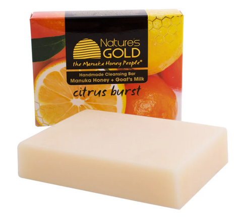 Manuka Honey Goats Milk Soap Bar - Citrus Burst Scent