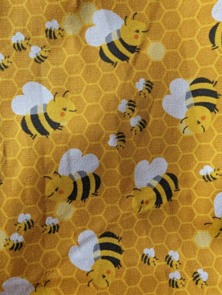 APRON - Children's and Adult - Bees on Yellow background